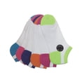 thumbnail image 1 of MeMoi Highlight Tips Half Cushioned Low Cut Socks 6 Pack - Womens - Female, One Size, White Multi, 1 of 3