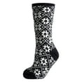 thumbnail image 1 of MeMoi Holiday Snowflake Plush Lined Slipper Sock | Socks By MeMoi One Size 9-11 / Black, 1 of 2