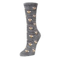 thumbnail image 1 of MeMoi Honey Bee Bamboo Blend Crew Socks - Womens - Female, 9-11, Asphalt, 1 of 7