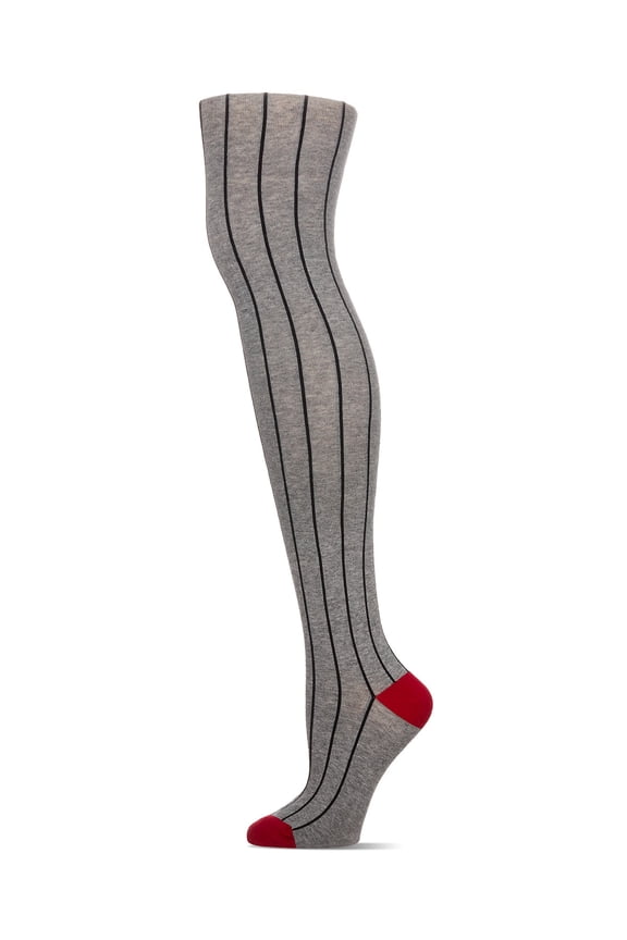 Women's Cozy Cotton Blend "Hot Pinstripe" Sweater Tights - Womens - Female (S/M, Cloudy Skies)