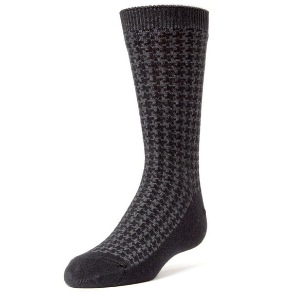 MeMoi Houndstooth Socks | Kids Houndstooth Socks by MeMoi 6-7 / Black