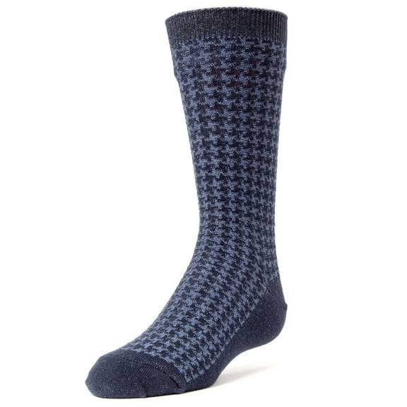 MeMoi Houndstooth Socks | Kids Houndstooth Socks by MeMoi 6-7 / Navy