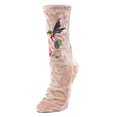 thumbnail image 1 of MeMoi Hummingbird Embroidered Crushed Velvet Socks - Womens - Female, 1 of 2