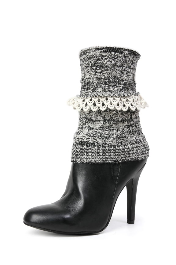 Icing Crochet Trim Knit Boot Topper - Mens - Male