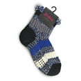thumbnail image 1 of MeMoi Inner Blend Striped Anklet Home Sock - Womens - Female, One Size, Black, 1 of 2