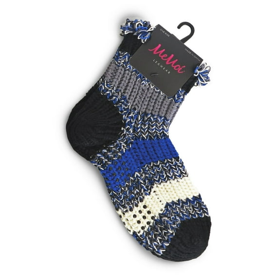 MeMoi Inner Blend Striped Anklet Home Sock - Womens - Female, One Size, Black