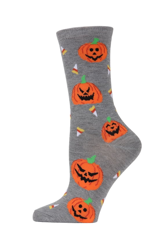 Jack O'Lantern Candy Crew Socks - Mens - Male