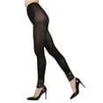 thumbnail image 1 of MeMoi Kantava Lace Bottom Semi-Opaque Footless Tights - Womens - Female (Medium/Large, Black), 1 of 7
