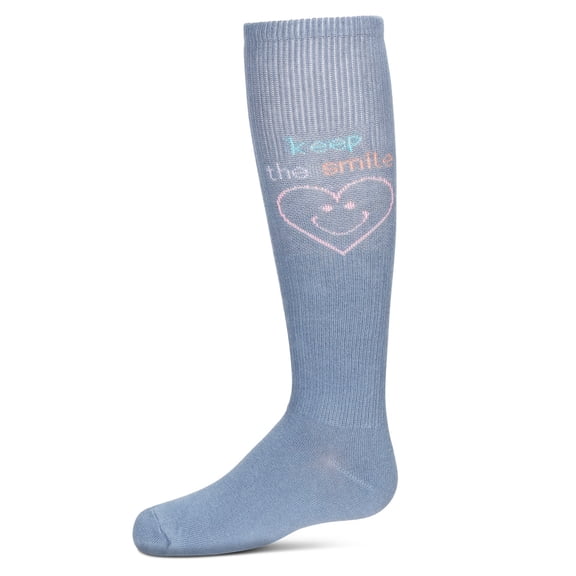 MeMoi Keep The Smile Knee High Socks - Girls - Female, 14, Blue