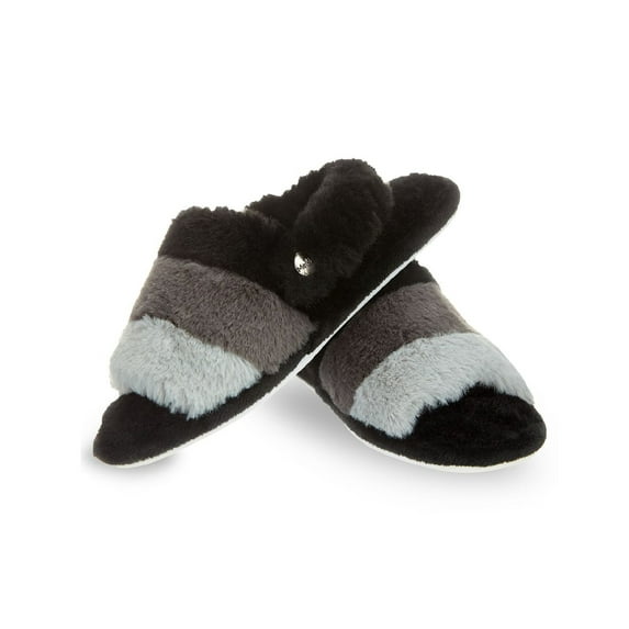 MeMoi Kids' Colorblock Fur Plush Slippers