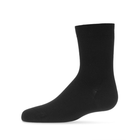 MeMoi Kids Fine-Gauge Ribbed Rayon-Blend Basic Crew Sock, Assorted Colors, 4, Coral
