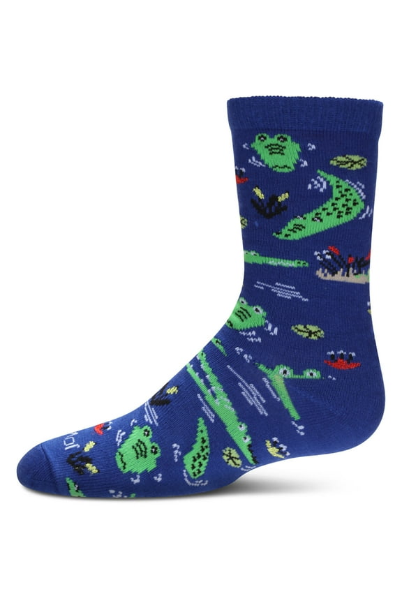 Kids' Gators Rayon From Bamboo Crew Socks, 5-6, Royal Blue
