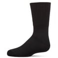 thumbnail image 1 of MeMoi Kids Ribbed Moisture-Wicking Crew Socks - Boys - Male, 10-12, Black, 1 of 3