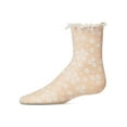 thumbnail image 1 of MeMoi Girls Lace-Trim Lettuce-Edge Floral Net Ankle Sock - Girls - Female, 0, White, 1 of 7