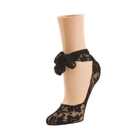 MeMoi Lacearrific Foot Liner One Size / Black MS2 307