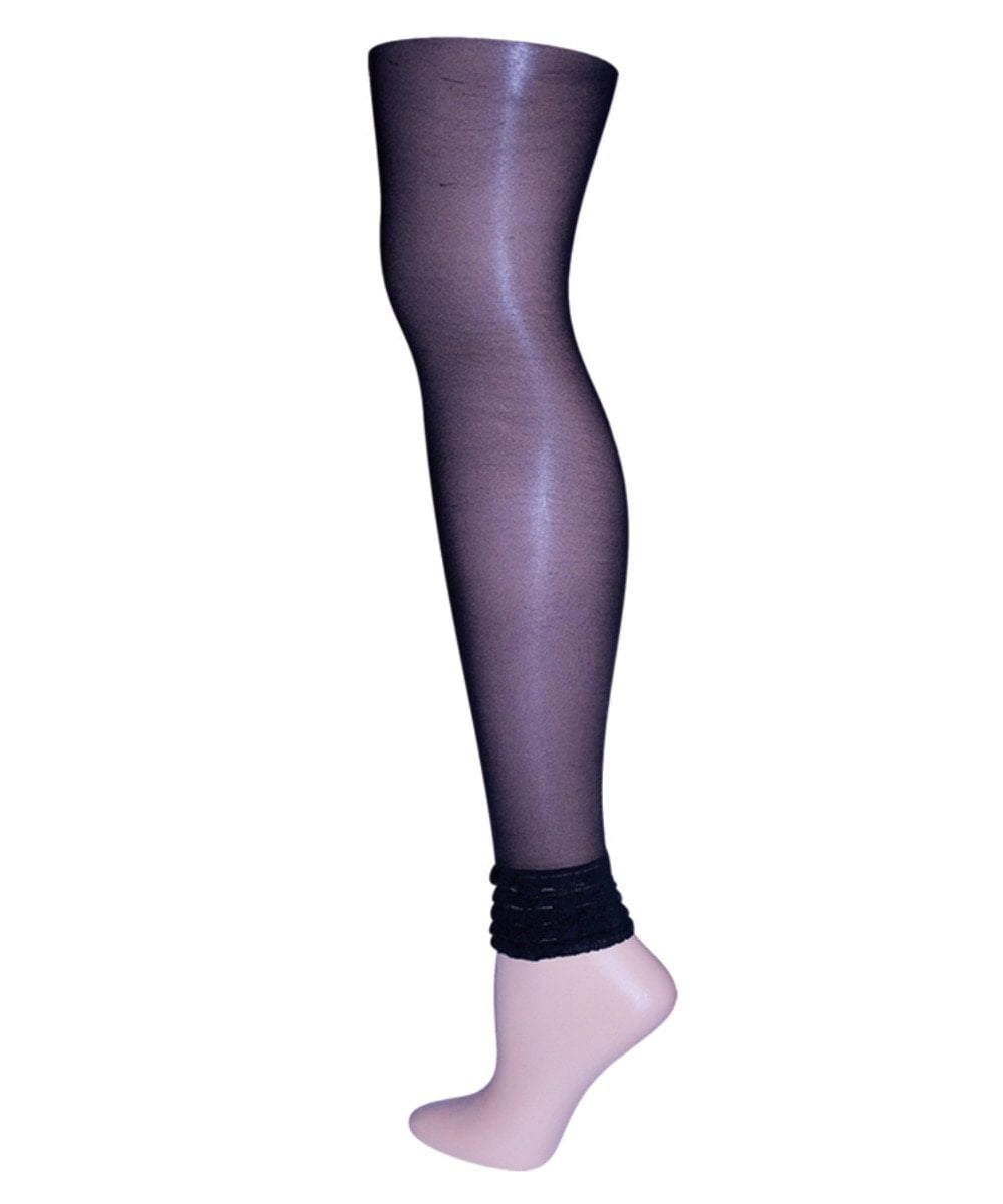 Sheer top footless tights