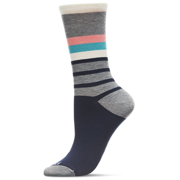 MeMoi Leg Stripes Bamboo Blend Crew Sock - Mens - Male