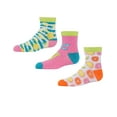 thumbnail image 1 of MeMoi Lemon Squeezy Mid Cut Socks 3-Pack - Girls - Female, 4-6, Assorted, 1 of 7