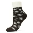 thumbnail image 1 of MeMoi Leopard Print Yummy Fuzzy Sock - Womens - Female, One Size, Black, 1 of 4