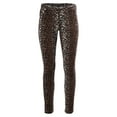 thumbnail image 1 of MeMoi Leopareina Royal Leopard Cotton Blend Leggings - Womens - Female (Medium/Large, Black), 1 of 2