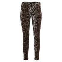 MeMoi Leopareina Royal Leopard Cotton Blend Leggings - Womens - Female (Medium/Large, Black)
