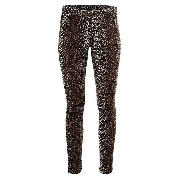 MeMoi Leopareina Royal Leopard Cotton Blend Leggings - Womens - Female (Medium/Large, Black)