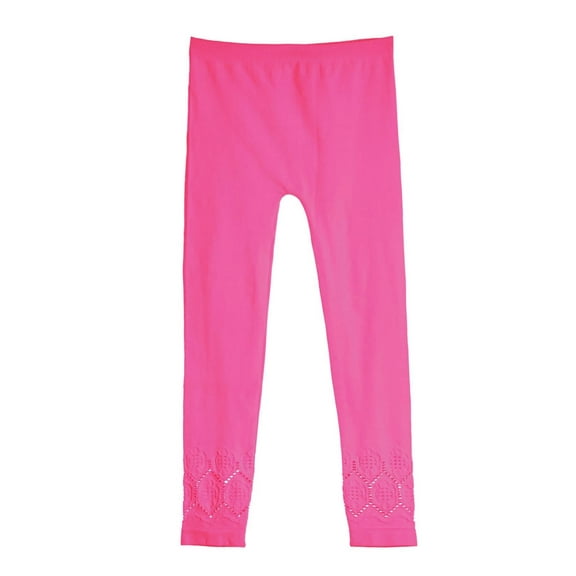 MeMoi  Lovely Lace Comfort Stretch Leggings - Girls - Female, 7-10, Knockout Pink