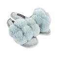 thumbnail image 1 of Women's MeMoi MZP05446 Luxe Pom-Pom Open Toe Plush Slippers (Sea Blue S), 1 of 7
