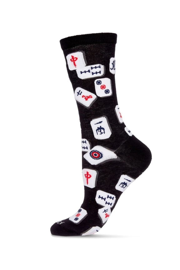 Mahjong Bamboo Blend Crew Socks - Mens - Male