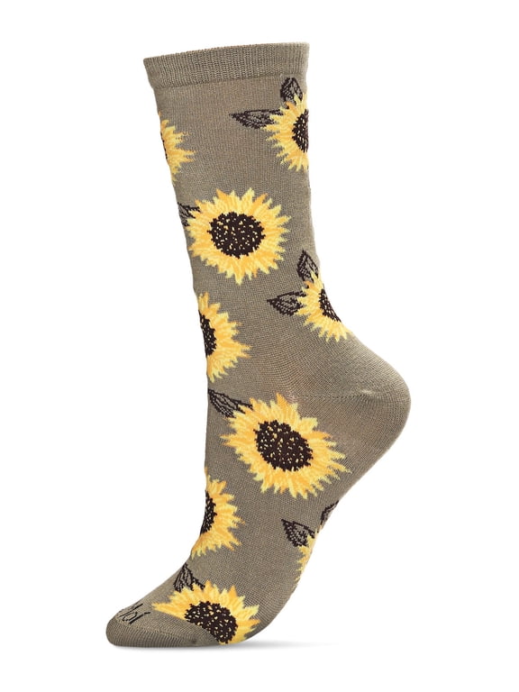 Majestic Sunflower Bamboo Blend Crew Socks - Mens - Male