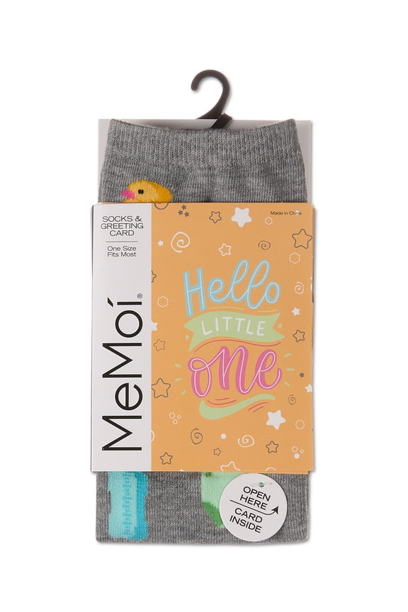 Mama In the Making Greeting Card Socks - Womens - Female, One Size, Med Gray Heather