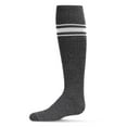 thumbnail image 1 of MeMoi Marled Ribbed Stripe Cotton Blend Knee High Socks - Girls - Female, 8, Black, 1 of 6