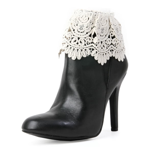 MeMoi Mavia Lace Crochet Boot Toppers - Womens - Female, One Size, Naturel