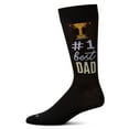 thumbnail image 1 of MeMoi Men's #1 Dad Trophy Bamboo Blend Novelty Crew Sock - Mens - Male, 10-13, Black, 1 of 6