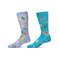thumbnail image 1 of MeMoi Men's 2 Pair Pack Novelty Crew Socks - Mens - Male, 10-13, Black Marled, 1 of 7