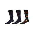 thumbnail image 1 of MeMoi Men's 3 Pair Pack Novelty Happy Birthday Crew Socks - Mens - Male, 10-13, Gray-Black, 1 of 3