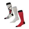 thumbnail image 1 of MeMoi Men's Artup Cotton Blend Crew Sock 3-Pack - Mens - Male, 10-13, Black-Chili, 1 of 7