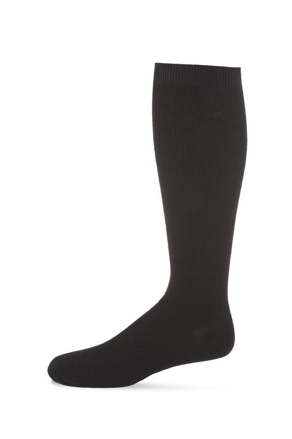 Men's Bamboo Blend Solid Ribbed Crew Socks - Mens - Male (9-11, Black)