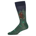 thumbnail image 1 of MeMoi Men's Bigfoot is Real Bamboo Blend Novelty Crew Sock - Mens - Male, 10-13, Navy, 1 of 3