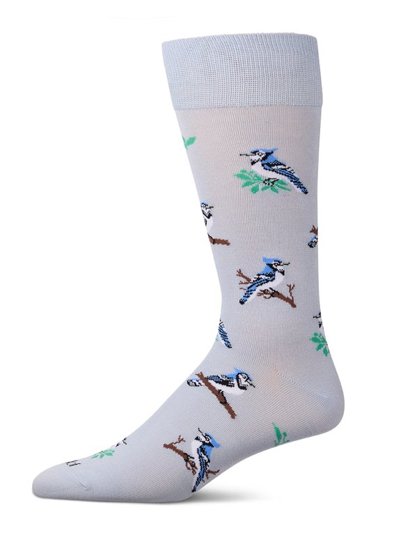 Men's "Blue Jays" Rayon-Blend Novelty Crew Sock - Mens - Male, 10-13, Skyway