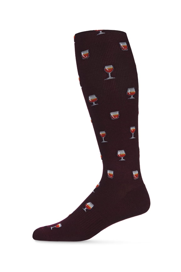 Wellfit Men's Brandy Bamboo Blend 8-15mmHg Graduated Compression Socks