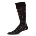 thumbnail image 1 of MeMoi Men's Classic Windowpane Bamboo Dress Crew Socks - Mens - Male, 10-13, Navy, 1 of 6