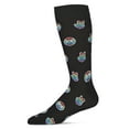 thumbnail image 1 of MeMoi Men's Colorful Rainbow Peace Out Bamboo Blend Novelty Crew Sock - Mens - Male, 10-13, Black, 1 of 2