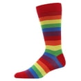 thumbnail image 1 of MeMoi Men's Colors of the Rainbow Bright Stripe Crew Sock - Mens - Male, 10-13, Multi, 1 of 1