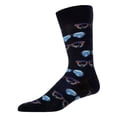 thumbnail image 1 of MeMoi Men's Cool Sunglasses Bamboo Blend Novelty Crew Sock - Mens - Male, 1 of 6