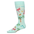 thumbnail image 1 of MeMoi Men's Florida Sun Fun Bamboo Blend Novelty Crew Sock - Mens - Male, 10-13, Seafoam, 1 of 2