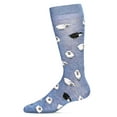 thumbnail image 1 of MeMoi Men's Fluffy Sheep Bamboo Blend Novelty Crew Sock - Mens - Male, 10-13, Denim Heather, 1 of 3