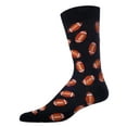 thumbnail image 1 of MeMoi Men's "Football Fan" Rayon from Bamboo Blend Novelty Crew Sock - Mens - Male, 10-13, Black, 1 of 6