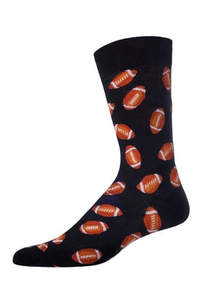 Men's "Football Fan" Rayon from Bamboo Blend Novelty Crew Sock - Mens - Male, 10-13, Medium Gray Heather