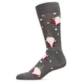 thumbnail image 1 of MeMoi Men's "Gnome For The Holidays" Christmas Novelty Crew Sock - Mens - Male, 10-13, Dark Gray Heather, 1 of 7